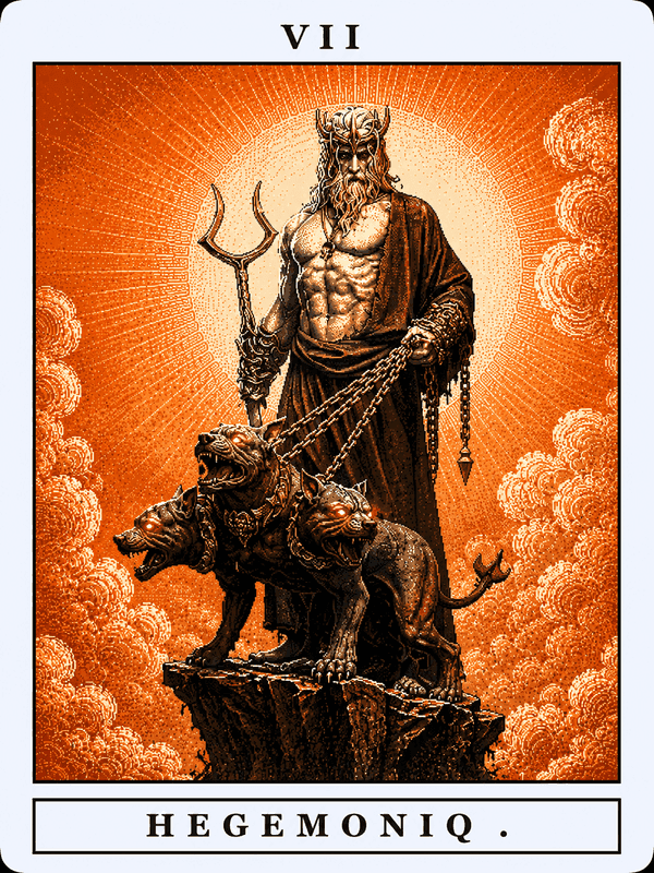 Carte tarot pixel art VII — HEGEMONIQ, le cockpit personnel et système