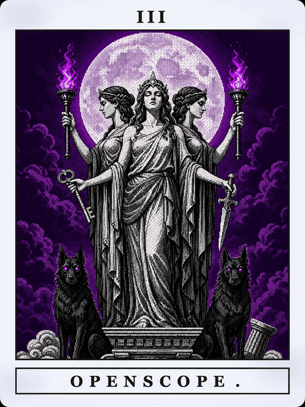 Carte tarot pixel art III — OPEN SCOPE, le média IA d'Anthony Dalin